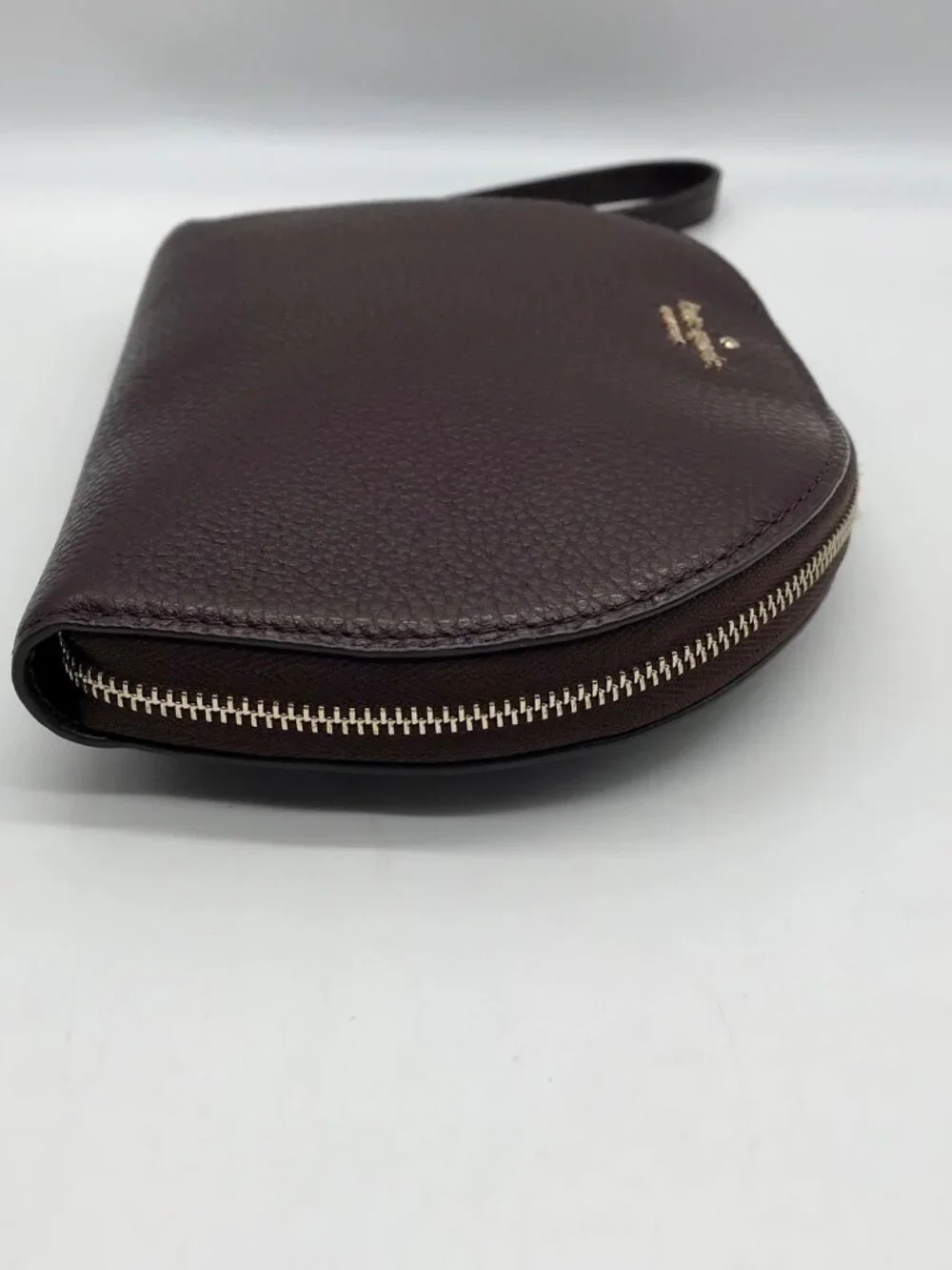Kate Spade Dark Cherry Pebbled leather Jackson Half Moon Wristlet